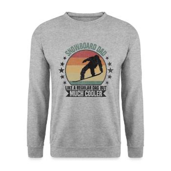 Papa snowboard - Sweat-shirt Unisexe - gris chiné - Devant - Alina (178cm) & Michal (187cm)