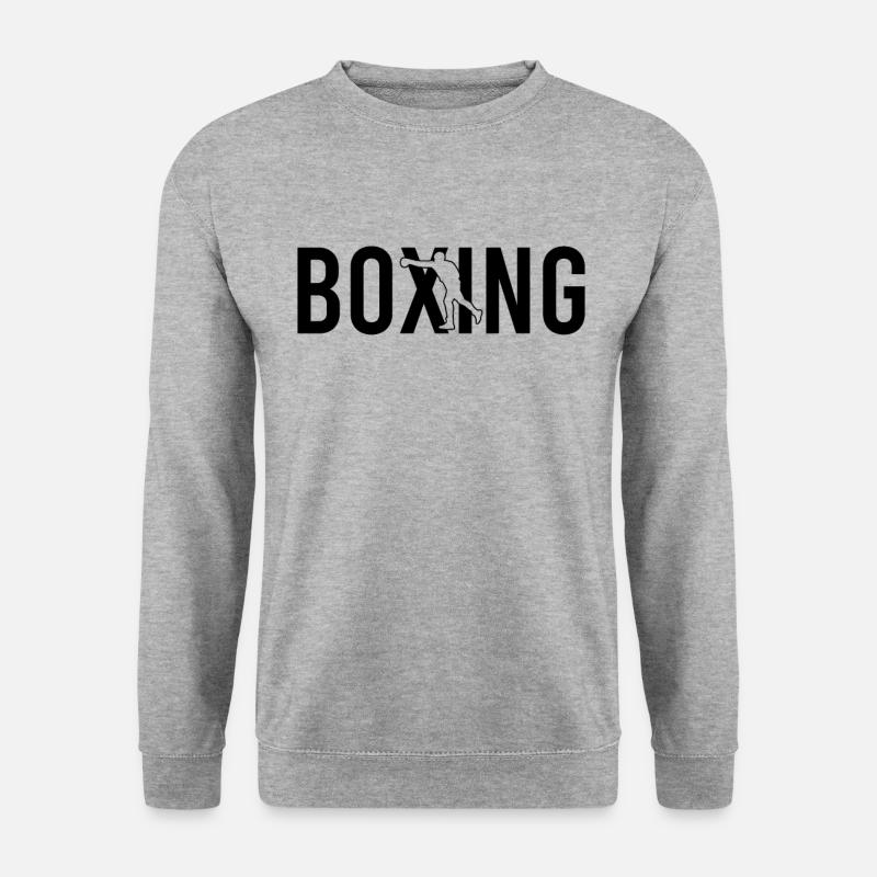 Boxen boxing - Unisex Pullover - Weißgrau meliert