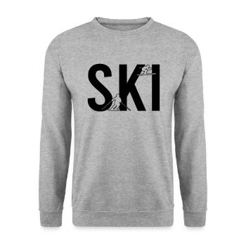 Ski - Sweat-shirt Unisexe - gris chiné - Devant - Alina (178cm) & Michal (187cm)