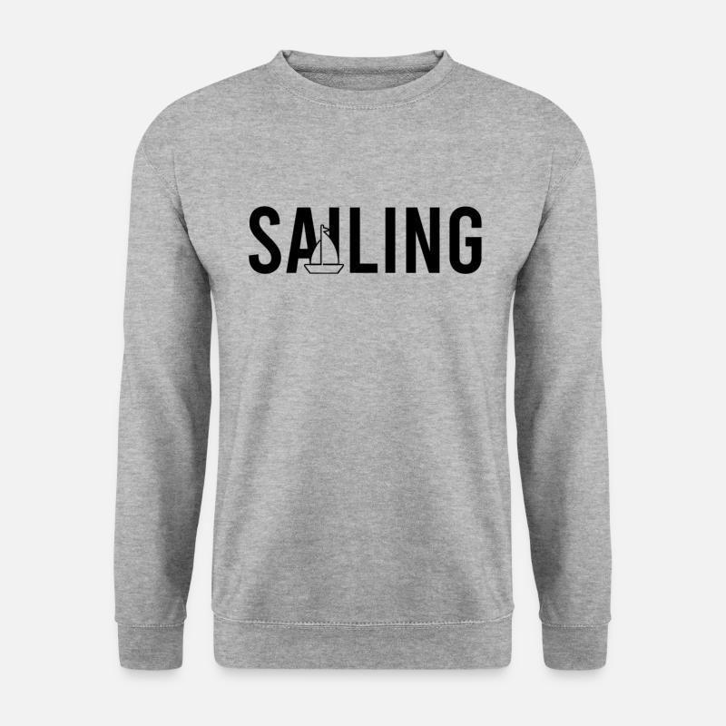 Segeln sailing - Unisex Pullover - Weißgrau meliert