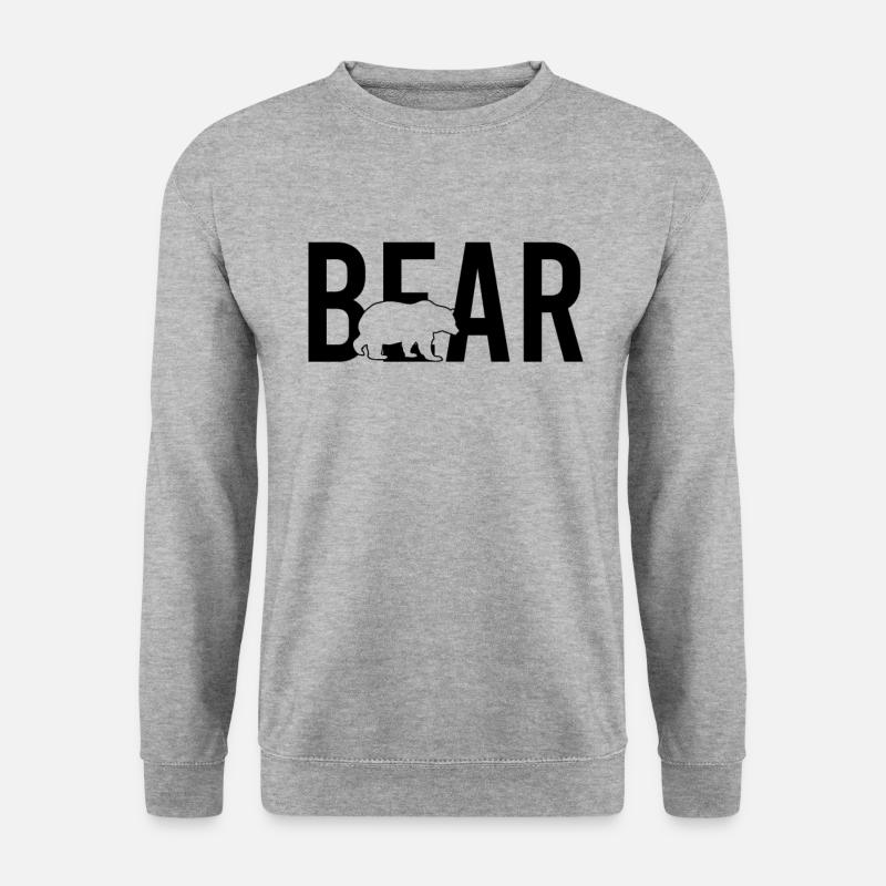Bär bear - Unisex Pullover - Weißgrau meliert