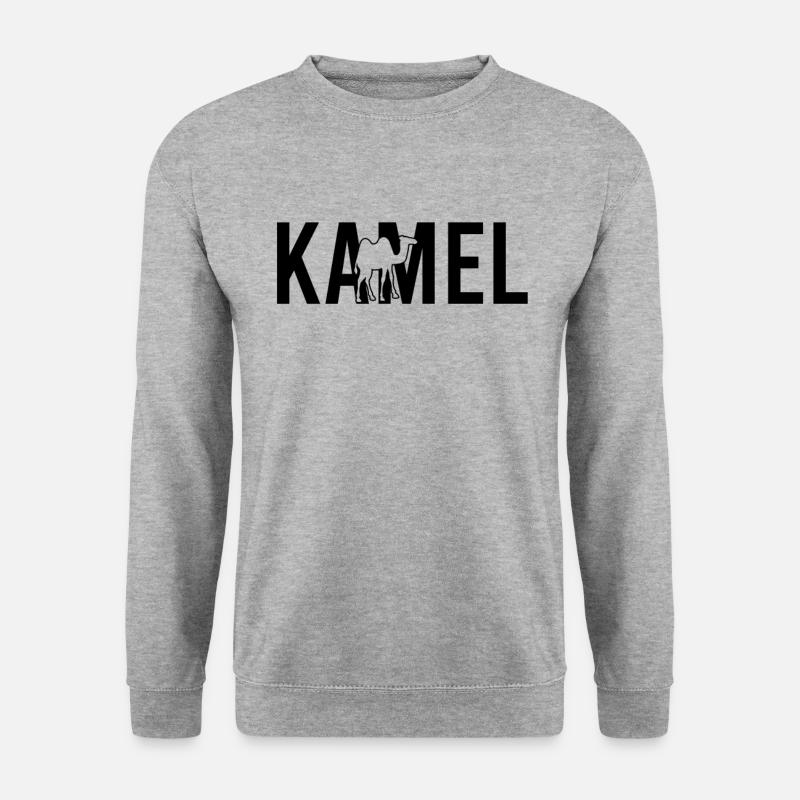 Kamel - Unisex Pullover - Weißgrau meliert