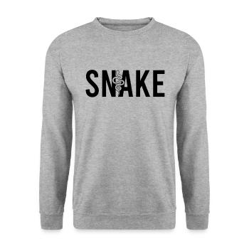 Snake snake - Unisex Sweatshirt - salt & pepper - Front - Alina (178cm) & Michal (187cm)