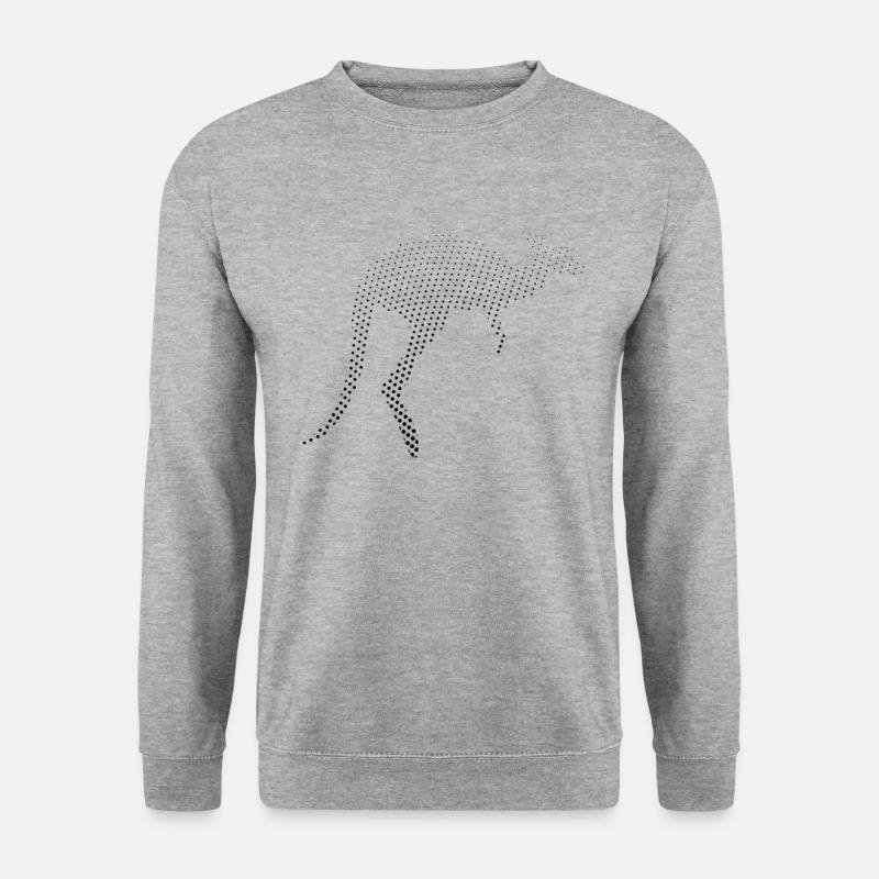 Känguru - Unisex Pullover - Weißgrau meliert
