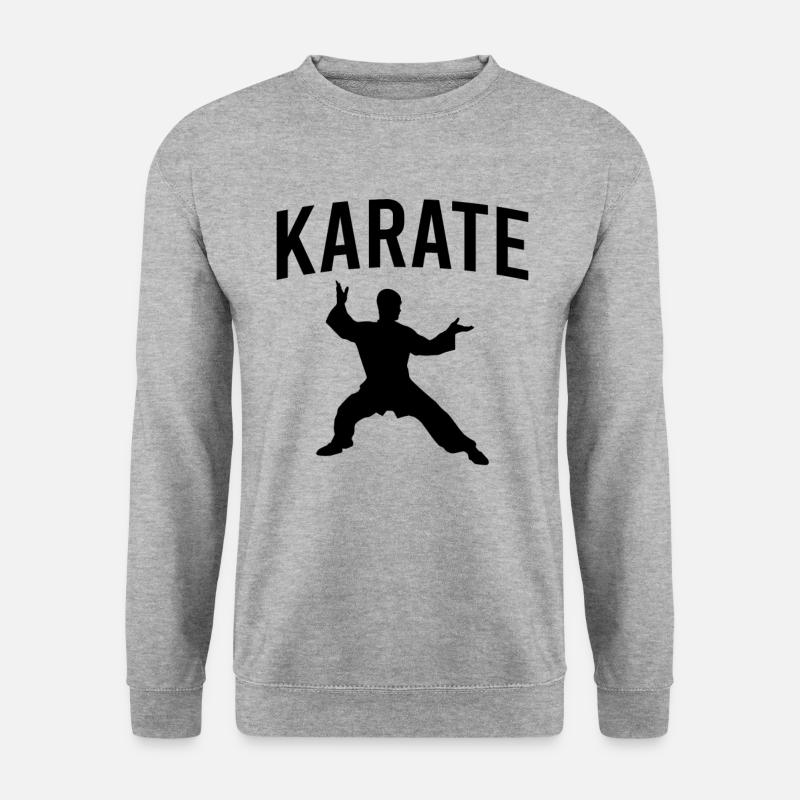 Karate - Unisex Pullover - Weißgrau meliert