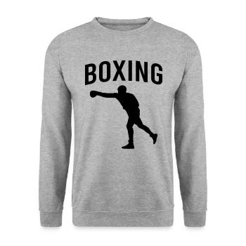 Boxing boxing - Unisex Sweatshirt - salt & pepper - Front - Alina (178cm) & Michal (187cm)