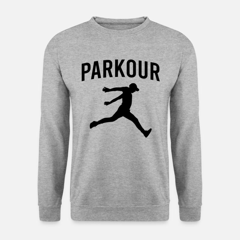 Parkour - Unisex Pullover - Weißgrau meliert