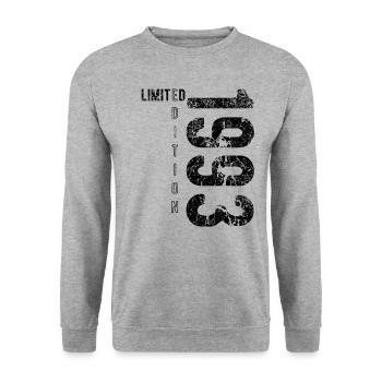 Limited Edition 1993 Geburtstag Jahrgang 1993 - Unisex Pullover - Weißgrau meliert - Vorne - Alina (178cm) & Michal (187cm)