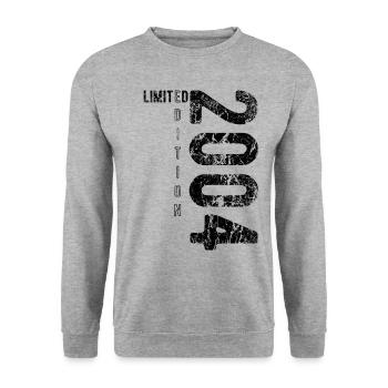 Limited Edition 2004 Birthday Vintage 2004 - Unisex Sweatshirt - salt & pepper - Front - Alina (178cm) & Michal (187cm)