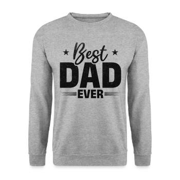 Bester Vater aller Zeiten Vatertag Papa zitiert - Unisex Pullover - Weißgrau meliert - Vorne - Alina (178cm) & Michal (187cm)