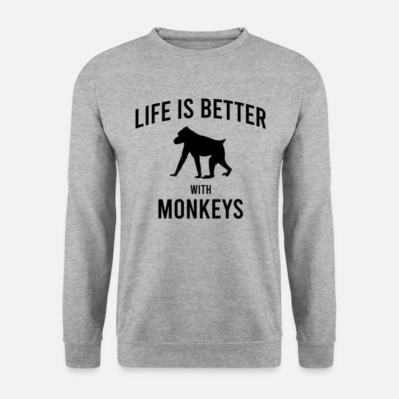 Monkey Saying - Unisex Sweatshirt - salt & pepper