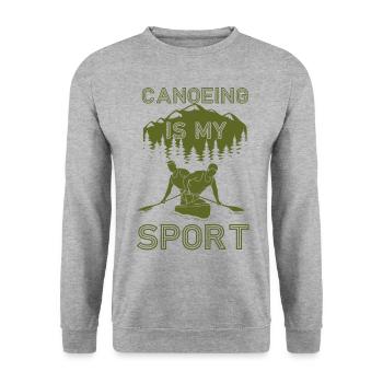 Canoe Canoeing Canoeing Is My - Unisex Sweatshirt - salt & pepper - Front - Alina (178cm) & Michal (187cm)