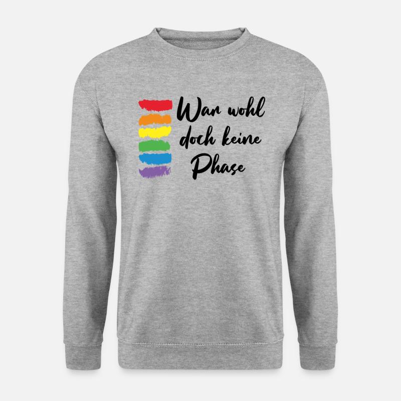 War wohl doch keine Phase LGBT Geschenk - Unisex Pullover - Weißgrau meliert