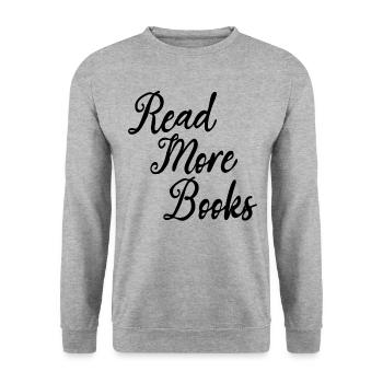 Literatur Bücher Pädagogische Bibliothek Bücher - Unisex Pullover - Weißgrau meliert - Vorne - Alina (178cm) & Michal (187cm)