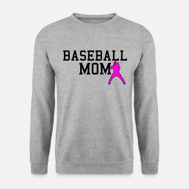 baseball mom - Unisex Pullover - Weißgrau meliert