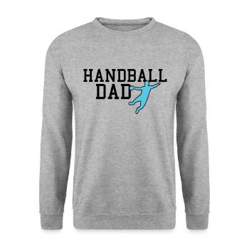 papa handball - Sweat-shirt Unisexe - gris chiné - Devant - Alina (178cm) & Michal (187cm)