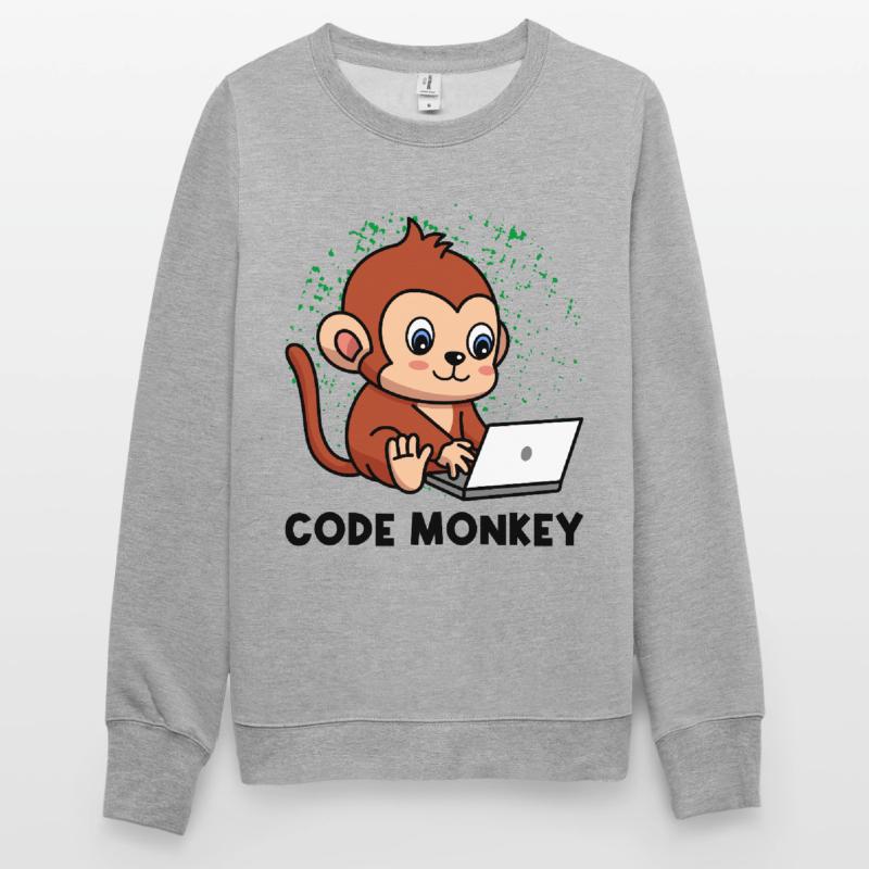 Code Monkey Programming Coder Computer Geek Develo Unisex Pullover