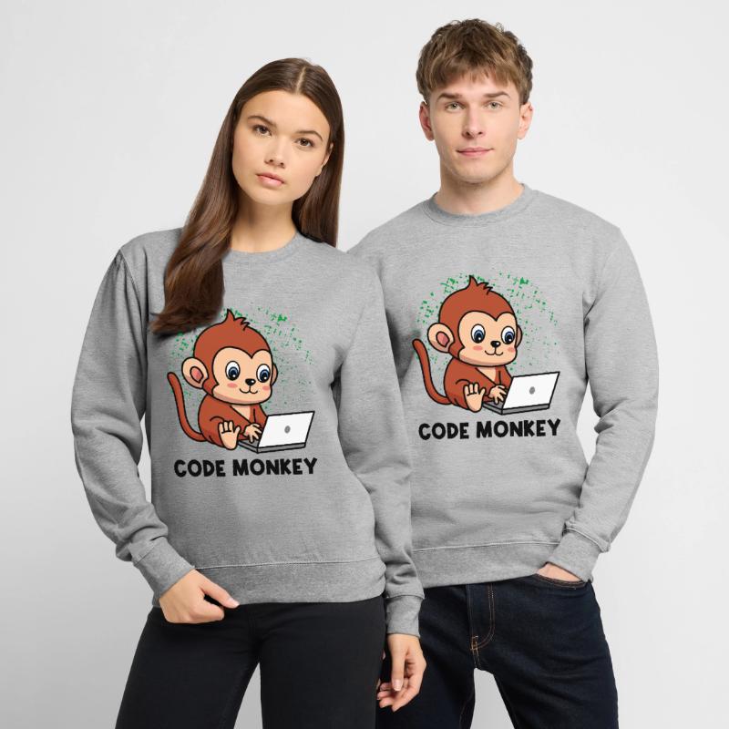 Code Monkey Programming Coder Computer Geek Develo Unisex Pullover