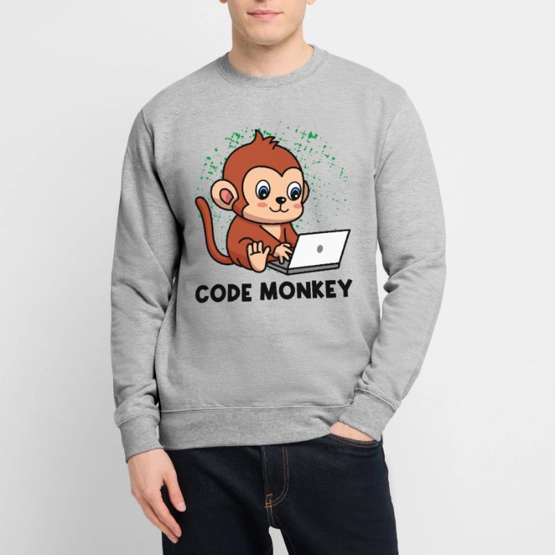Code Monkey Programming Coder Computer Geek Develo Unisex Pullover
