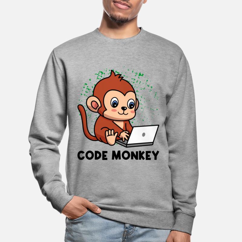 Code Monkey Programming Coder Computer Geek Develo Unisex Pullover