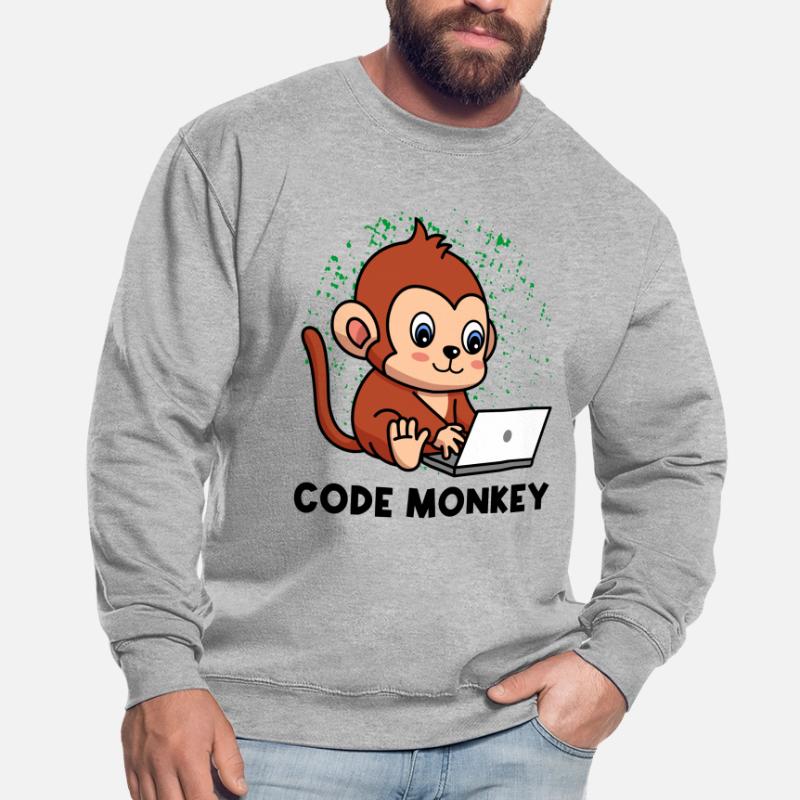Code Monkey Programming Coder Computer Geek Develo Unisex Pullover