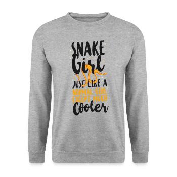 Serpent Serpent Serpent Fille Tout comme - Sweat-shirt Unisexe - gris chiné - Devant - Alina (178cm) & Michal (187cm)
