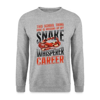 Serpent Serpent Vintage Cette École - Sweat-shirt Unisexe - gris chiné - Devant - Alina (178cm) & Michal (187cm)
