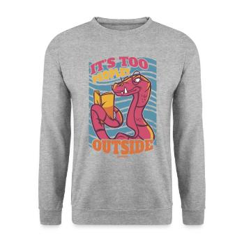 Livres C’est trop folklorique dehors - Sweat-shirt Unisexe - gris chiné - Devant - Alina (178cm) & Michal (187cm)