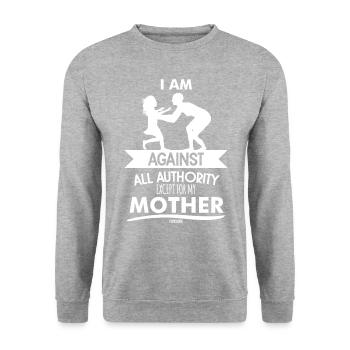 Baby Mom Mother's Day Child Family - Unisex Sweatshirt - salt & pepper - Front - Alina (178cm) & Michal (187cm)