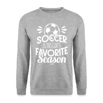 Football coach - Unisex Sweatshirt - salt & pepper - Front - Alina (178cm) & Michal (187cm)