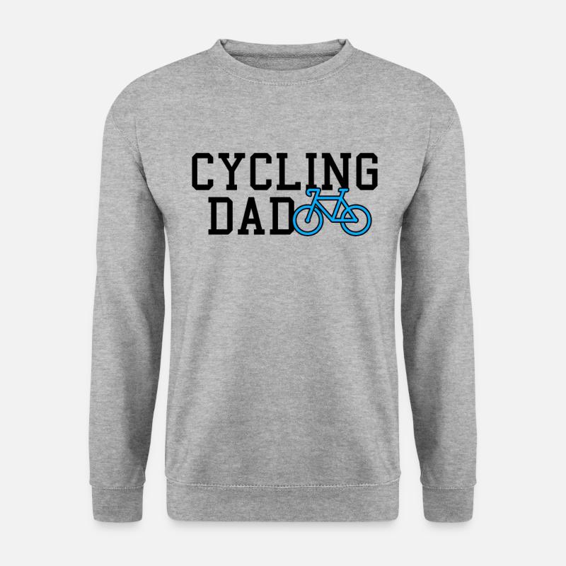cycling dad - Unisex Pullover - Weißgrau meliert