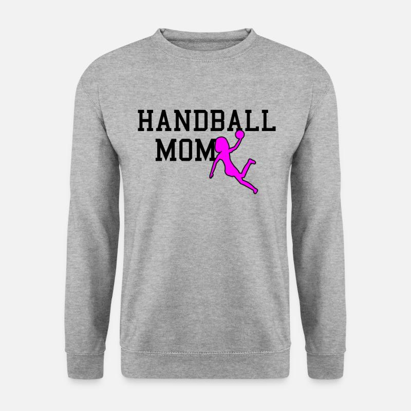 handball mom - Unisex Pullover - Weißgrau meliert