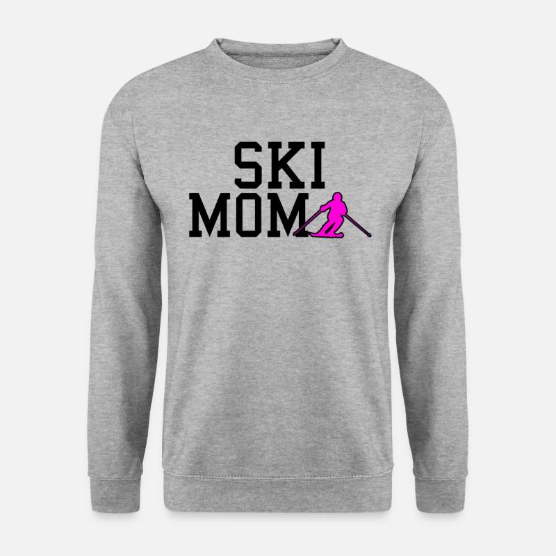 ski mom - Unisex Pullover - Weißgrau meliert