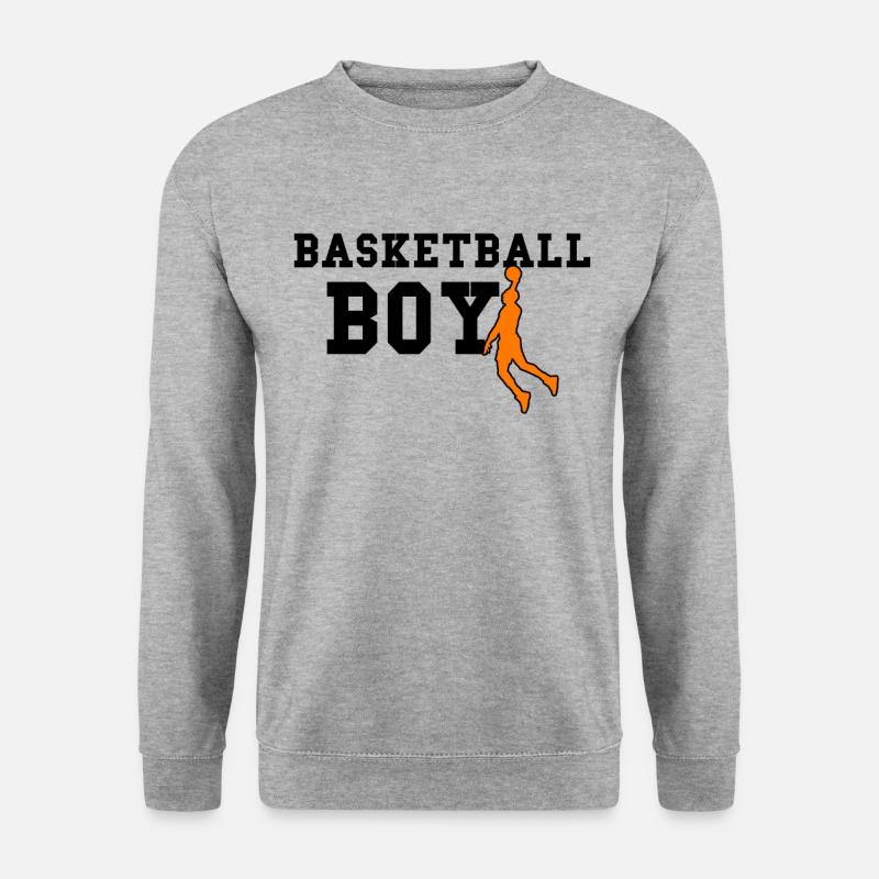 basketball boy - Unisex Pullover - Weißgrau meliert