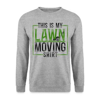 Lawn Mower Mowing Dad Father - Unisex Sweatshirt - salt & pepper - Front - Alina (178cm) & Michal (187cm)