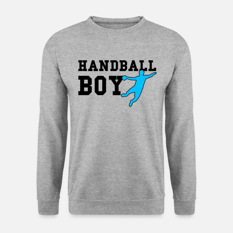 handball boy - Unisex Pullover - Weißgrau meliert