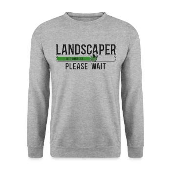 Landscaper Landscaping Landscape - Unisex Pullover - Weißgrau meliert - Vorne - Alina (178cm) & Michal (187cm)