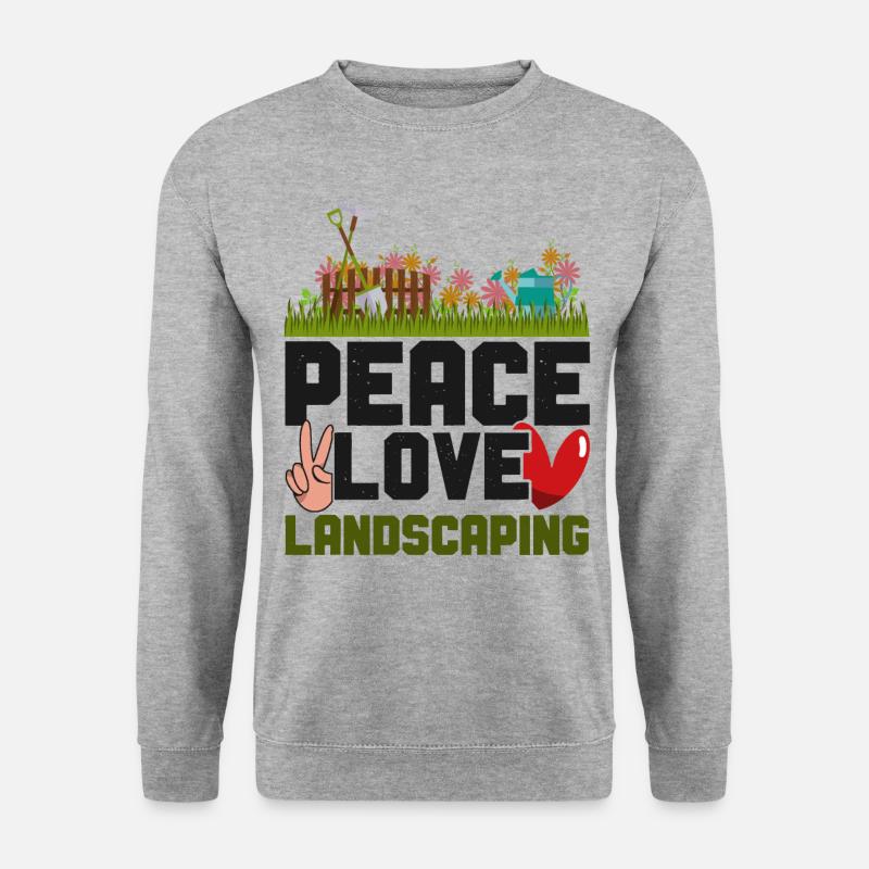 Landscaper Landscaping Landscape - Unisex Pullover - Weißgrau meliert