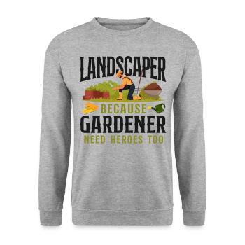 Landscaper Landscaping Landscape - Unisex Sweatshirt - salt & pepper - Front - Alina (178cm) & Michal (187cm)