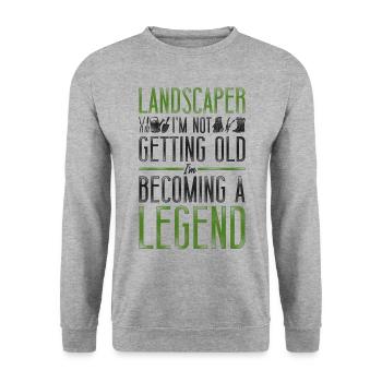 Landscaper Landscaping Landscape - Unisex Sweatshirt - salt & pepper - Front - Alina (178cm) & Michal (187cm)