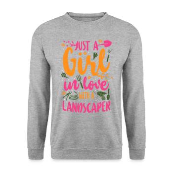 Paysagiste Aménagement Paysager - Sweat-shirt Unisexe - gris chiné - Devant - Alina (178cm) & Michal (187cm)