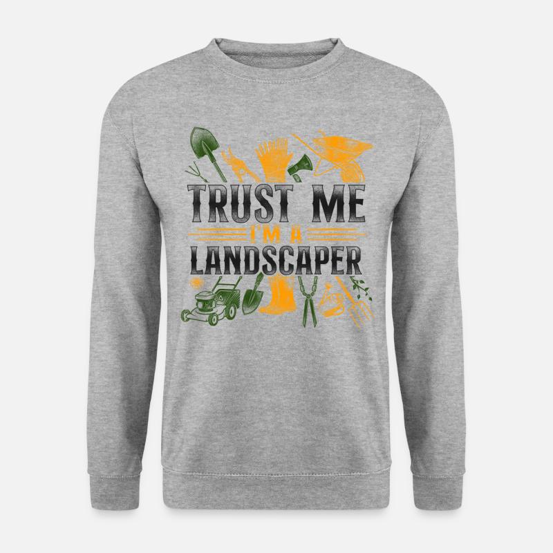 Landscaper Landscaping Landscape - Unisex Pullover - Weißgrau meliert