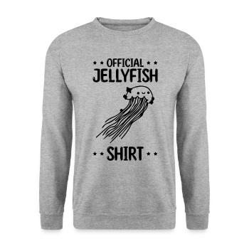 Official Jellyfish Shirt Jellyfish Jellyfish - Unisex Sweatshirt - salt & pepper - Front - Alina (178cm) & Michal (187cm)