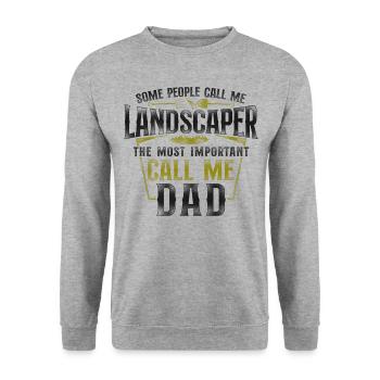 Landscaper Landscaping Landscape - Unisex Pullover - Weißgrau meliert - Vorne - Alina (178cm) & Michal (187cm)