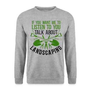 Paysagiste Aménagement Paysager - Sweat-shirt Unisexe - gris chiné - Devant - Alina (178cm) & Michal (187cm)