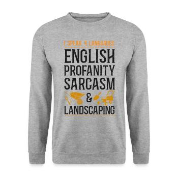 Landscaper Landscaping Landscape - Unisex Sweatshirt - salt & pepper - Front - Alina (178cm) & Michal (187cm)