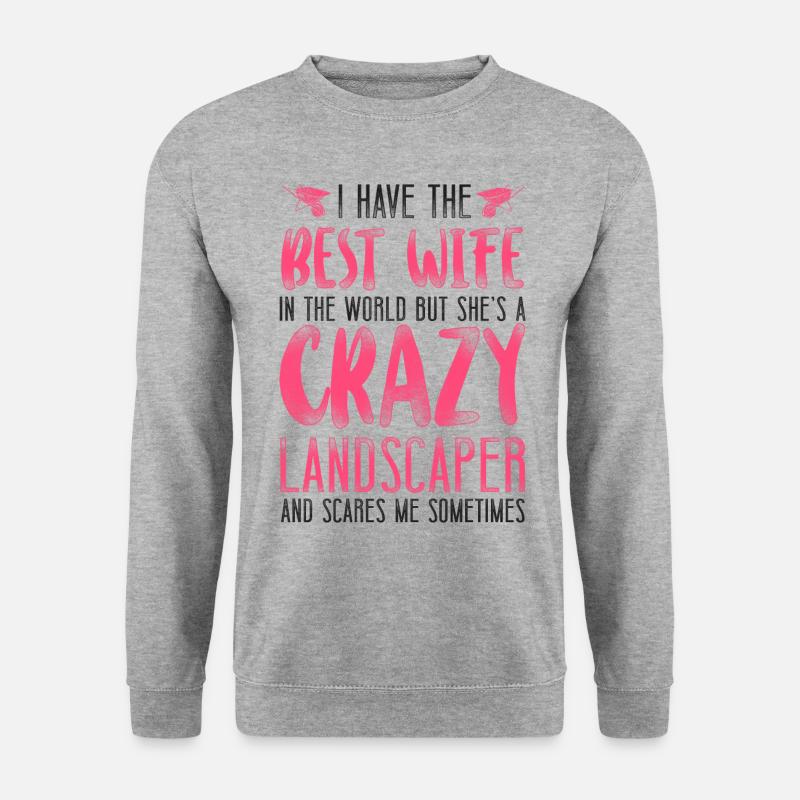 Landscaper Landscaping Landscape - Unisex Pullover - Weißgrau meliert