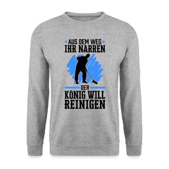 Gebäudereiniger aus dem Weg Fensterputzer - Unisex Pullover - Weißgrau meliert - Vorne - Alina (178cm) & Michal (187cm)