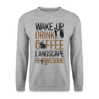 Landscaper Landscaping Landscape - Unisex Sweatshirt - salt & pepper - Front - Alina (178cm) & Michal (187cm)