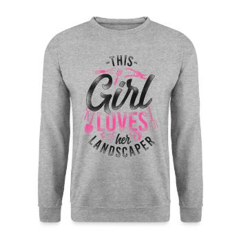 Landscaper Landscaping Landscape - Unisex Sweatshirt - salt & pepper - Front - Alina (178cm) & Michal (187cm)